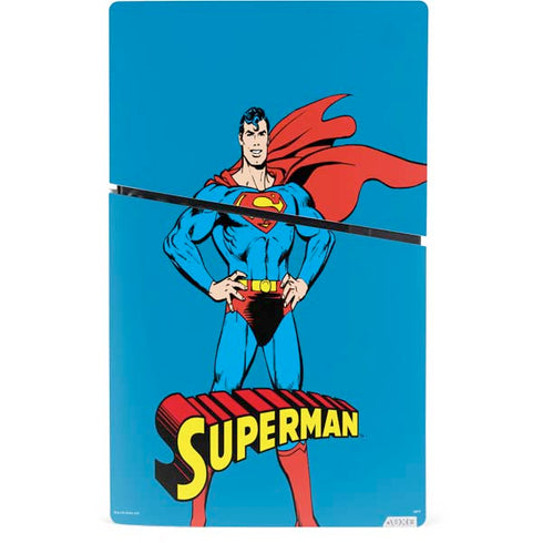 DC Comics Superman Classic Art Pose PS5 Slim Digital Edition Bundle Skin