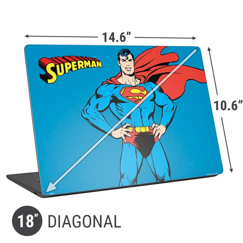 DC Comics Superman Classic Art Pose Universal Laptop 18in (14.6 x 10.6in) Skin