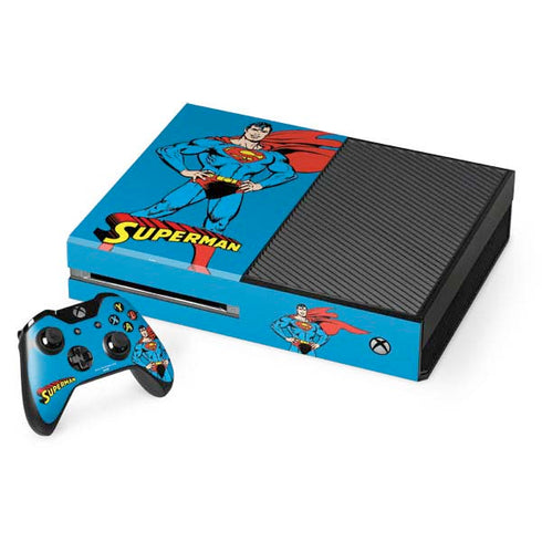 DC Comics Superman Classic Art Pose Xbox One Console and Controller Bundle Skin