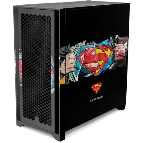 DC Comics Superman Shield Corsair 4000D Tempered Glass Mid-Tower ATX Case Skin