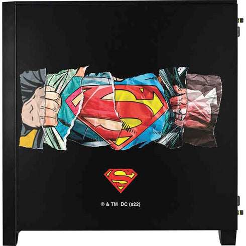 DC Comics Superman Shield Corsair 4000D Tempered Glass Mid-Tower ATX Case Skin