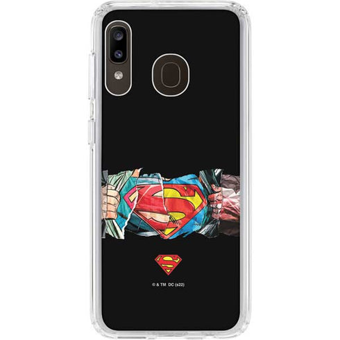 DC Comics Superman Shield Galaxy A20 Clear Case