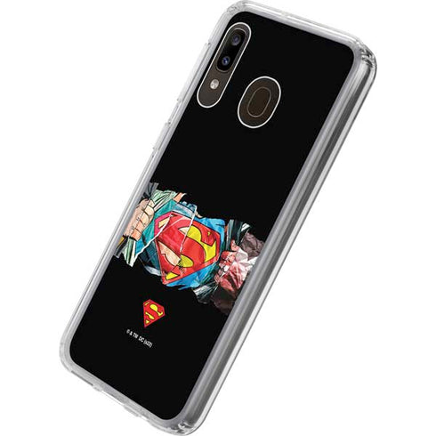 DC Comics Superman Shield Galaxy A20 Clear Case