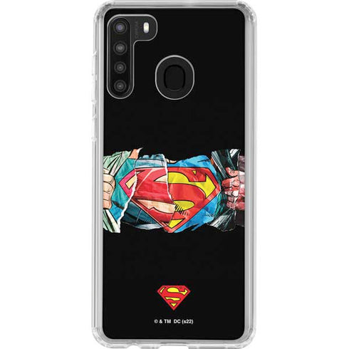 DC Comics Superman Shield Galaxy A21 Clear Case