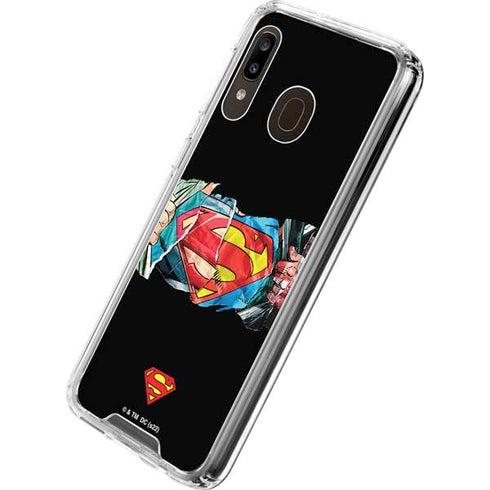 DC Comics Superman Shield Galaxy A30 Clear Case