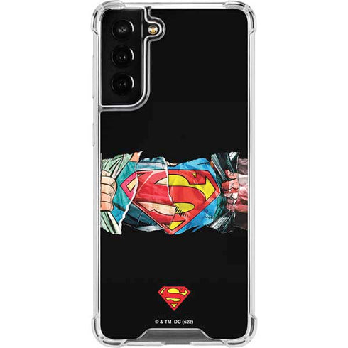 DC Comics Superman Shield Galaxy S21 FE Clear Case
