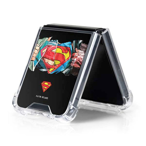 DC Comics Superman Shield Galaxy Z Flip5 5G Clear Case