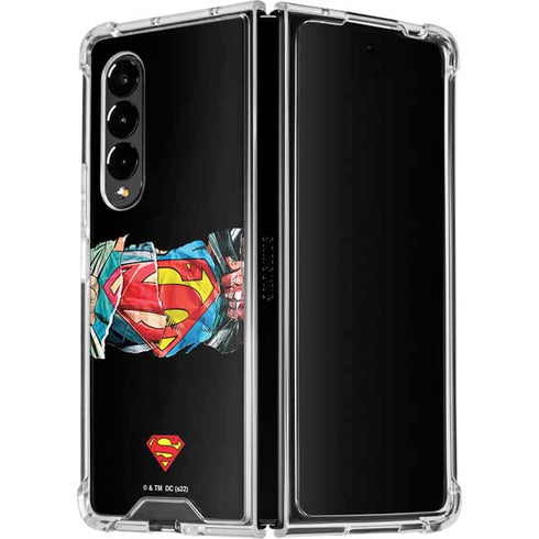DC Comics Superman Shield Galaxy Z Fold4 5G Clear Case