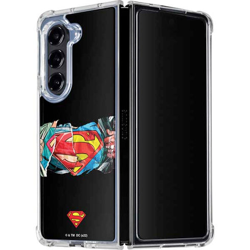DC Comics Superman Shield Galaxy Z Fold5 5G Clear Case