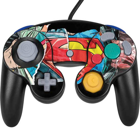 DC Comics Superman Shield Nintendo GameCube Controller Skin