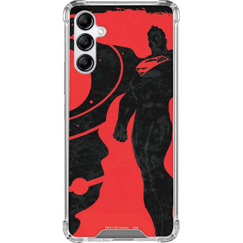 DC Comics Superman Silhouette Flying Galaxy A14 5G Clear Case