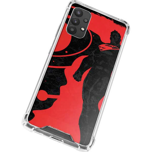 DC Comics Superman Silhouette Flying Galaxy A32 5G Clear Case