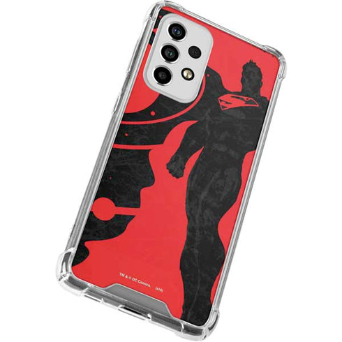 DC Comics Superman Silhouette Flying Galaxy A33 5G Clear Case