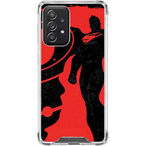 DC Comics Superman Silhouette Flying Galaxy A52 5G Clear Case