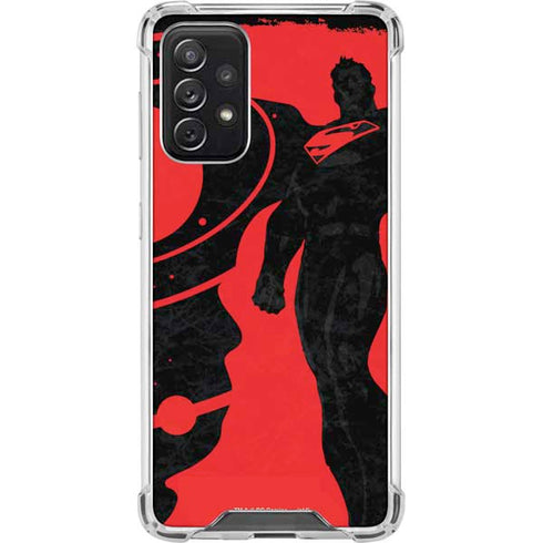 DC Comics Superman Silhouette Flying Galaxy A72 5G Clear Case