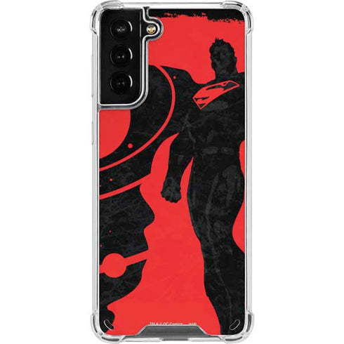 DC Comics Superman Silhouette Flying Galaxy S21 Plus 5G Clear Case