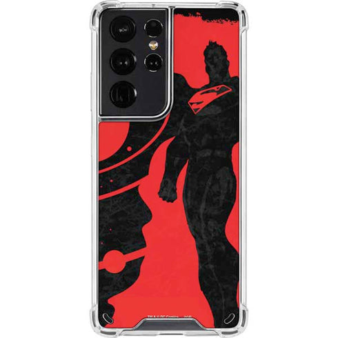 DC Comics Superman Silhouette Flying Galaxy S21 Ultra 5G Clear Case