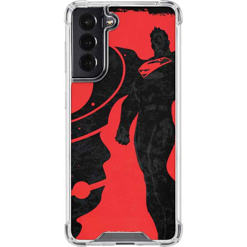 DC Comics Superman Silhouette Flying Galaxy S22 Clear Case