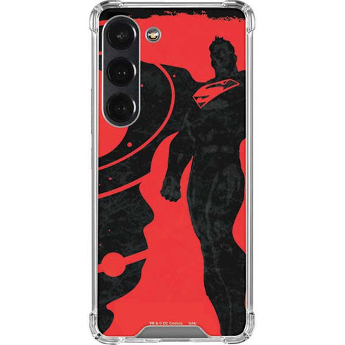 DC Comics Superman Silhouette Flying Galaxy S23 Clear Case