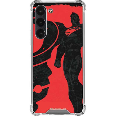 DC Comics Superman Silhouette Flying Galaxy S23 Plus Clear Case