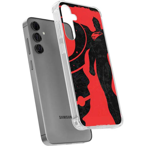 DC Comics Superman Silhouette Flying Galaxy S24 Plus Clear Case