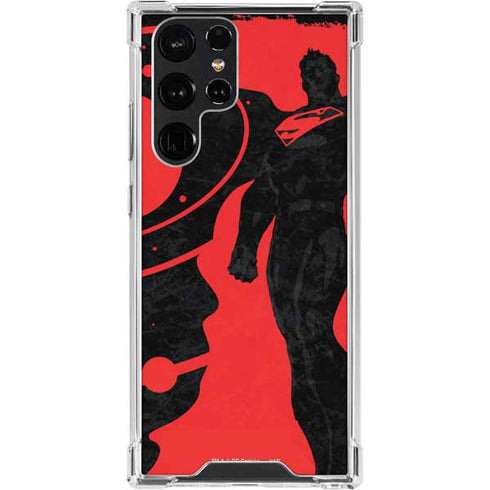 DC Comics Superman Silhouette Flying Galaxy S24 Ultra Clear Case