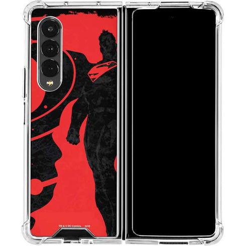 DC Comics Superman Silhouette Flying Galaxy Z Fold4 5G Clear Case