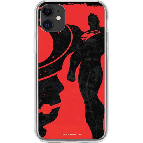 DC Comics Superman Silhouette Flying iPhone 11 Clear Case