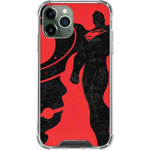 DC Comics Superman Silhouette Flying iPhone 12 Pro Clear Case