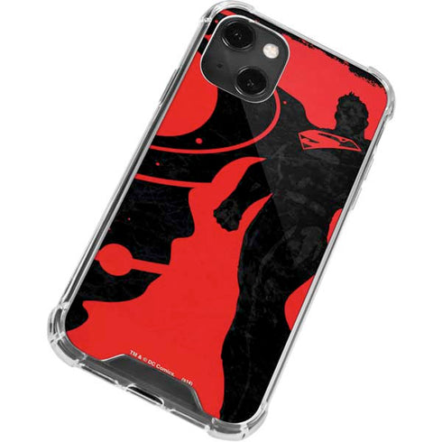 DC Comics Superman Silhouette Flying iPhone 14 Plus Clear Case