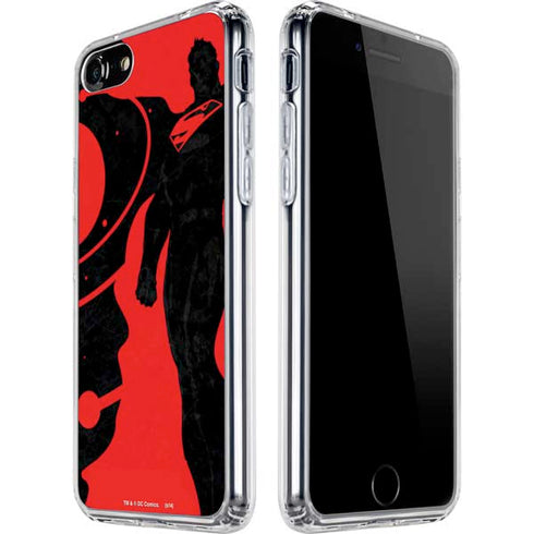 DC Comics Superman Silhouette Flying iPhone SE (2nd & 3rd Gen) Clear Case