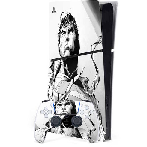 DC Comics Superman Unchained #1 SD Comic Con Variant Cover New 52 Art by Jim Lee PS5 Slim Digital Edition Console Skin