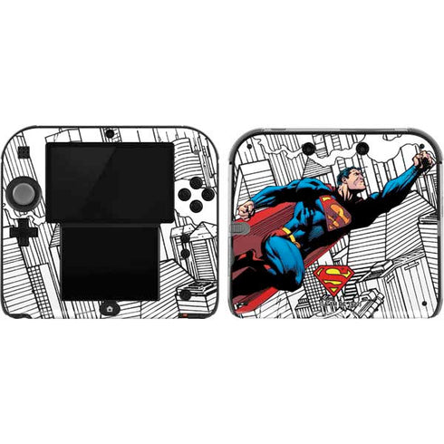 DC Comics Superman Super Speed Flying Over City Nintendo 2DS Skin