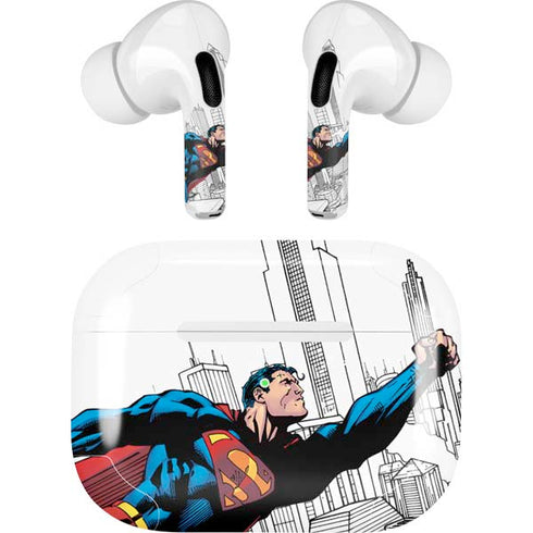 DC Comics Superman Super Speed Flying Over City AirPods Pro 2nd Gen Skin