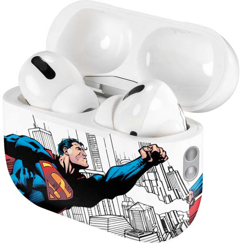 DC Comics Superman Super Speed Flying Over City AirPods Pro 2nd Gen Skin
