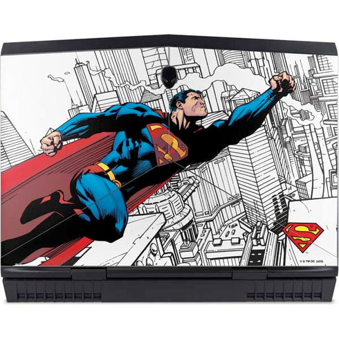 DC Comics Superman Super Speed Flying Over City Dell Alienware Skin