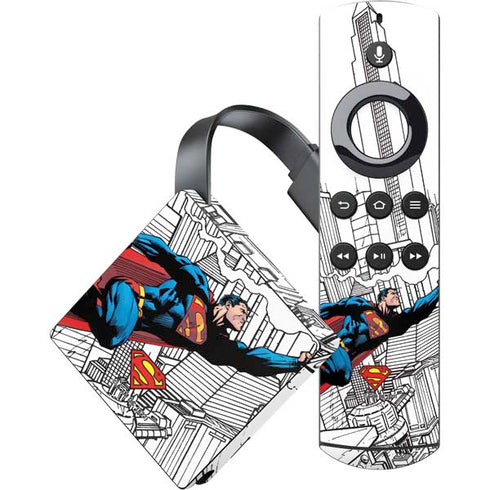 DC Comics Superman Super Speed Flying Over City Amazon Fire TV Skin