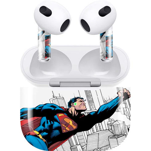 DC Comics Superman Super Speed Flying Over City Apple AirPods (3rd Gen 2021) Skin