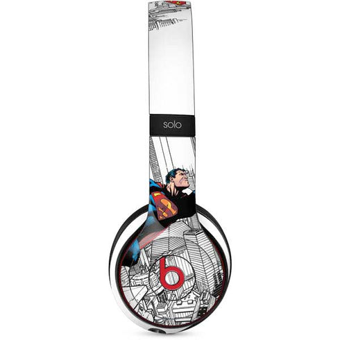 DC Comics Superman Super Speed Flying Over City Beats Solo 2 Wireless Skin