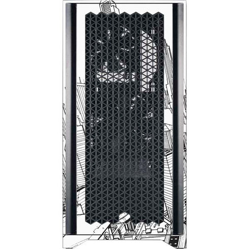 DC Comics Superman Super Speed Flying Over City Corsair 4000D Tempered Glass Mid-Tower ATX Case Skin