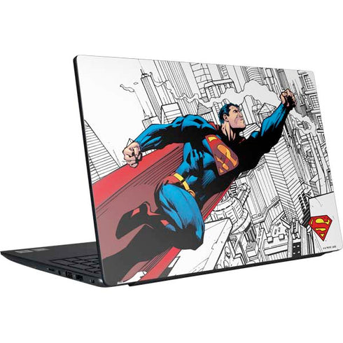 DC Comics Superman Super Speed Flying Over City Dell Vostro Skin