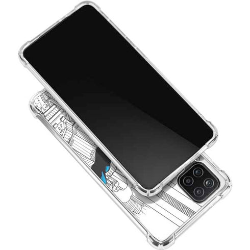 DC Comics Superman Super Speed Flying Over City Galaxy A12 Clear Case