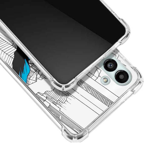 DC Comics Superman Super Speed Flying Over City Galaxy A13 5G Clear Case