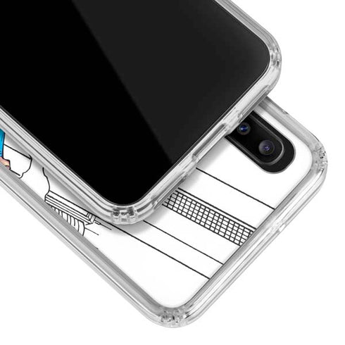 DC Comics Superman Super Speed Flying Over City Galaxy A20 Clear Case