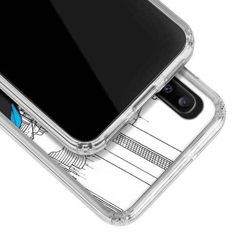 DC Comics Superman Super Speed Flying Over City Galaxy A30 Clear Case