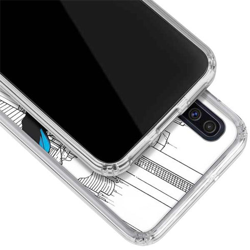 DC Comics Superman Super Speed Flying Over City Galaxy A50 Clear Case