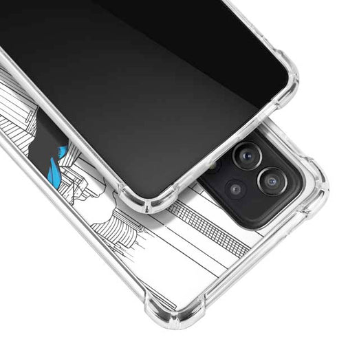 DC Comics Superman Super Speed Flying Over City Galaxy A52 5G Clear Case