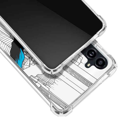 DC Comics Superman Super Speed Flying Over City Galaxy A54 5G Clear Case