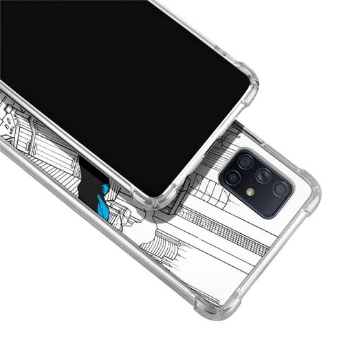 DC Comics Superman Super Speed Flying Over City Galaxy A71 5G Clear Case
