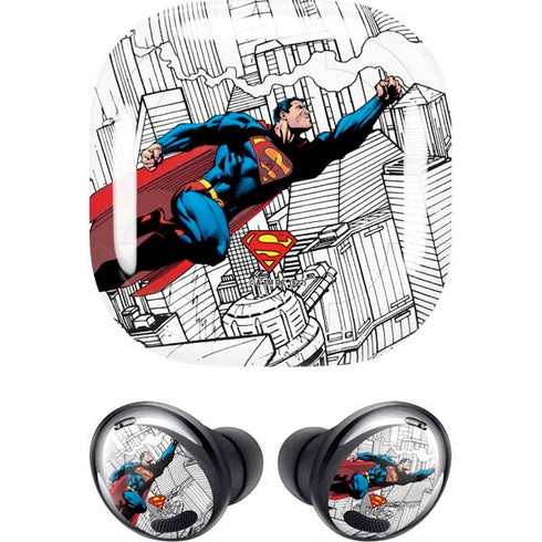 DC Comics Superman Super Speed Flying Over City Galaxy Buds Pro Skin